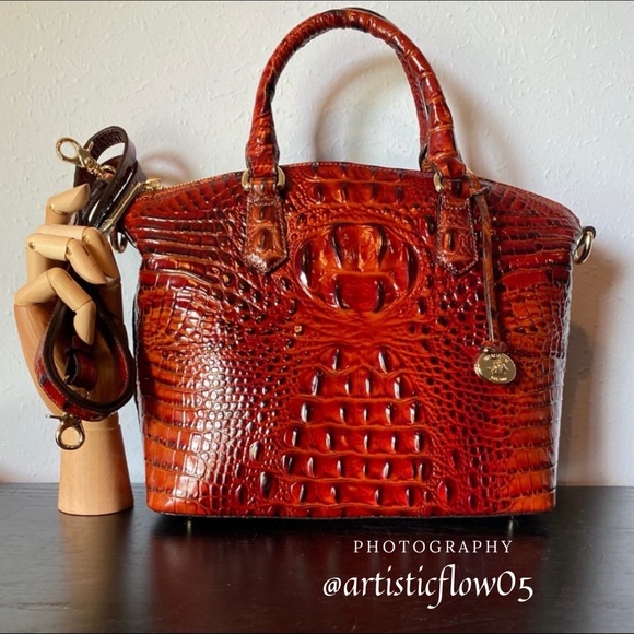 NEW! Brahmin Pecan Duxbury Satchel With Strap! - Picture 8 of 8